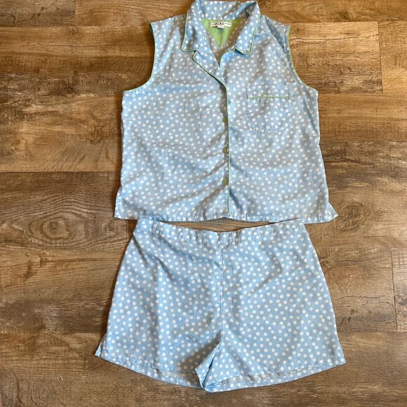 Tommy Hilfiger Sleeveless Pajama Lg blue & white polka dots, summer tomato girl - Picture 1 of 8